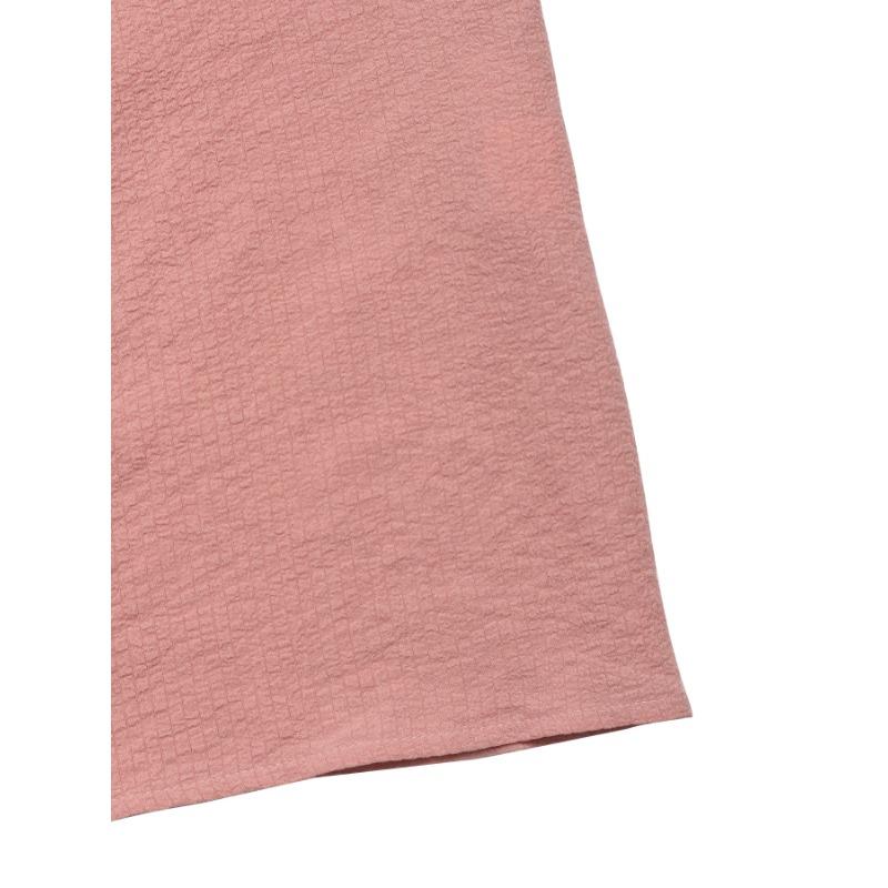 Summer Women's Stand-up Collar Solid Color Ruffled Dress