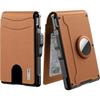 Men's Wallet Card Bag Long Airtag Card Bag Large Capacity Card Position Flip Carbon Fiber Metal Card Box