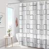 Waterproof Shower Curtain Mildew Proof Durable Bathroom Screens With Hook Modern Printed Bathtub Curtains Bathroom Accessories