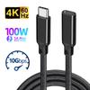 USB C удлинитель Папа-Мама Type C USB3.2 Gen2 10 Гбит/с 100 Вт Быстрая зарядка Удлинитель для MacBook Pro Samsung