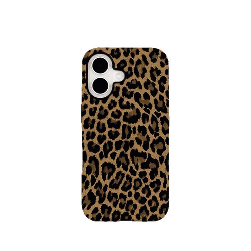 Leopard Print Magnetic Film 2-in-1 Apple 17 Pro Max Anti-fall Case