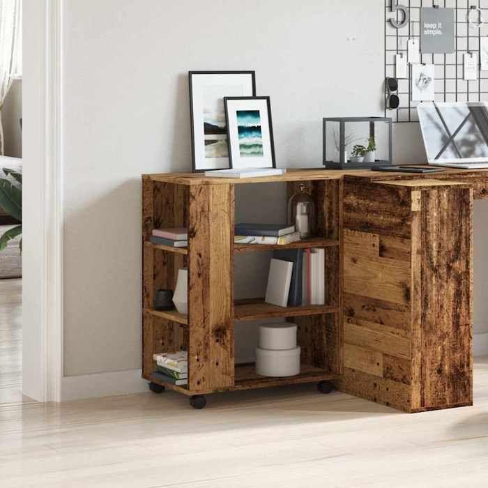 VidaXL Шкаф на колесиках старое дерево 60x35x75 см инженерное дерево, шкаф, мобильный картотечный шкаф, офисная мебель, шкаф 856656