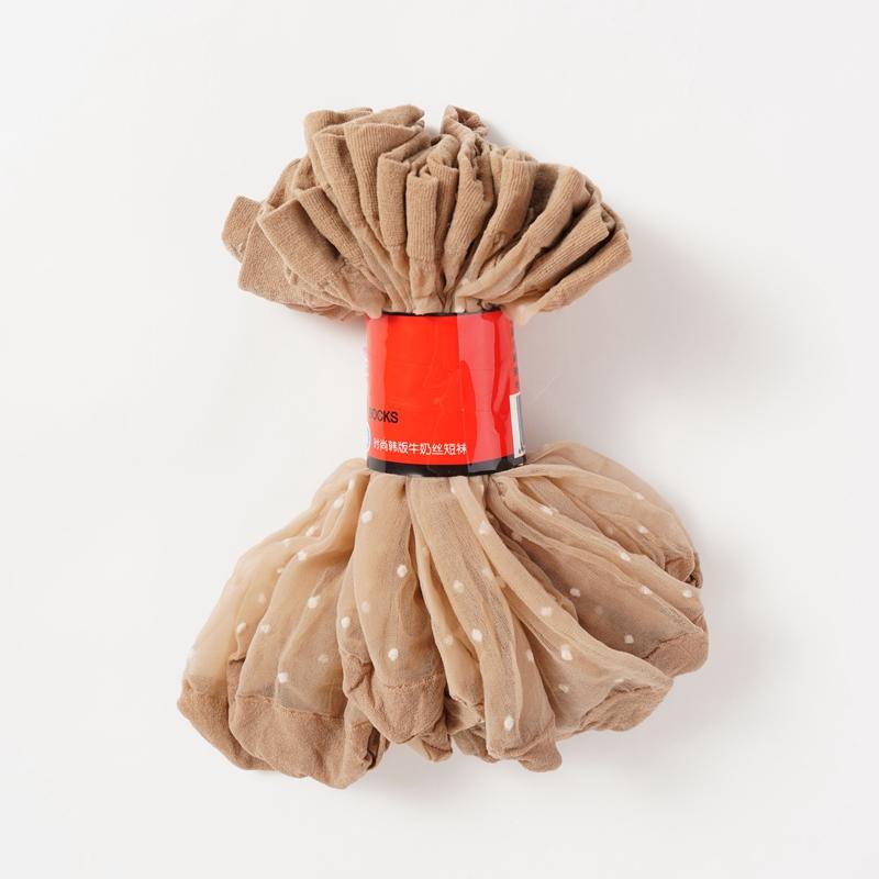 20 пар ультратонких женских носков средней длины, летние дышащие носки, женские прозрачные шелковые носки в горошек