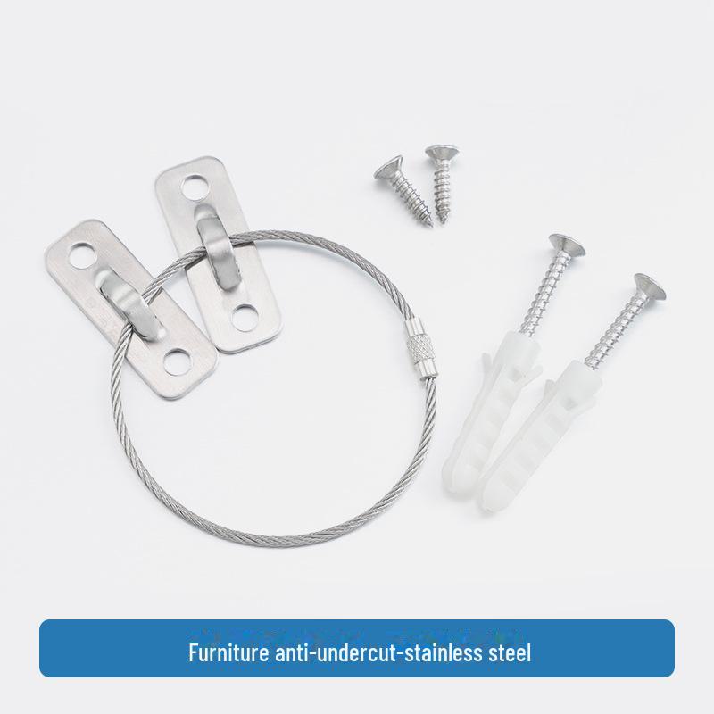 Детская мебель, антиопрокидывающее устройство для крепления телевизора - пряжка из нержавеющей стали и ремень