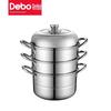 Пароварка Debo DEP-289, 3-уровневая, 28 см, из нержавеющей стали