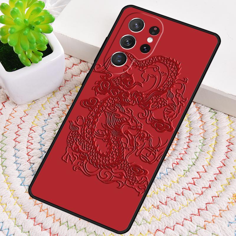 Красный Дракон Чехол из ТПУ для Телефона Samsung Galaxy note 10 pro S26 S25 S24 S23 S22 Ultra Plus S21 FE S20 Ударопрочный Чехол