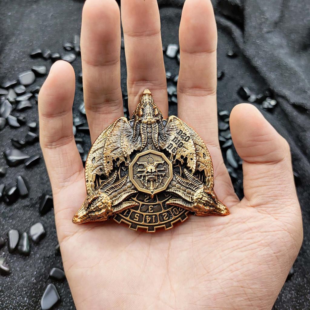 Голова дракона Череп Вращающиеся игральные кости Древний Fidget Spinner DND RPG Настольные игровые аксессуары для Dungeons and Dragons