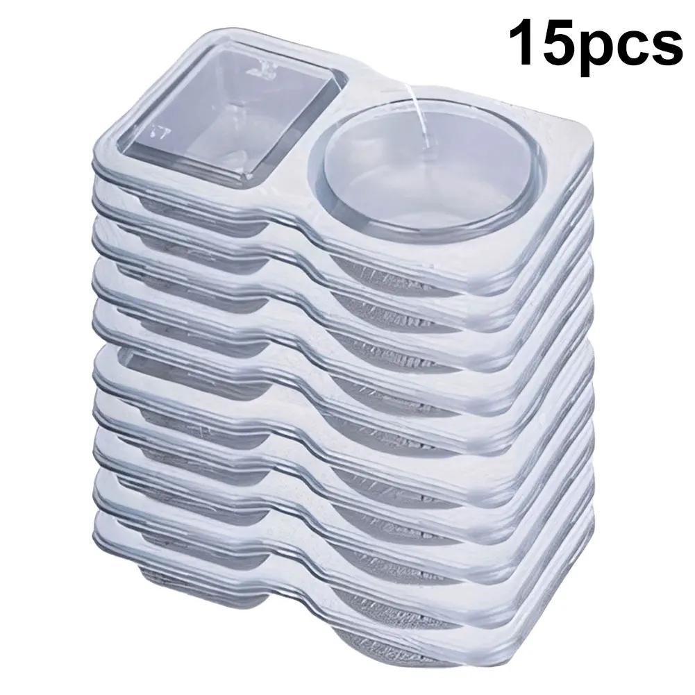 Double Compartment Transparent Dressing Containers Reusable Stackable Storage Snack Containers Disposable for Home School