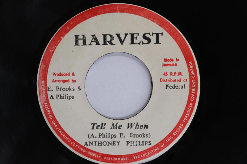 7-дюймовая пластинка ANTHONEY PHILIPS Tell Me When Версия NONE HARVEST Ямайка Регги Ска Даб Б/у