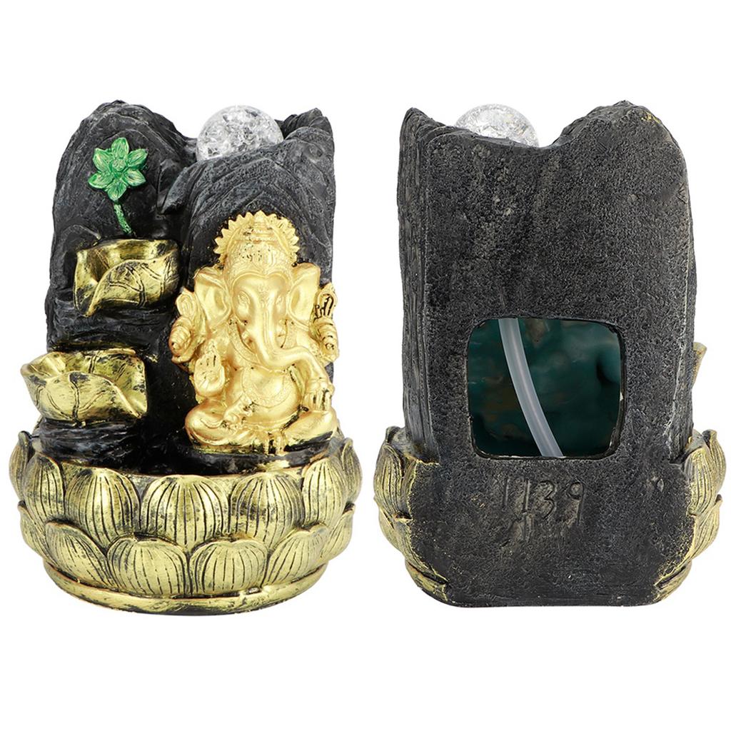 Настольный фонтан Ганеша статуя слона Будды украшение для дома украшение с декором из светящегося шара