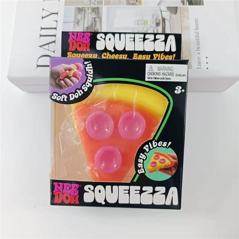 Набор NeeDoh Squeezza Пицца и Торт, Сенсорная Игрушка-Сквиш для Снятия Стресса для Детей и Взрослых