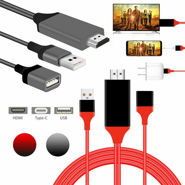 Usb 3.1 Type C в HDMI-кабель-адаптер-переходник 2M Hd 1080P 4K HdTV-сплиттер-кабель для Samsung Galaxy S10/9/8, телефон, проектор, телевизор