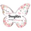 1pcs Personalized Acrylic Pink Butterfly Custom Wedding Name Baby Baptism Mirror Black Engraved Tag Decoration Ornament Gift