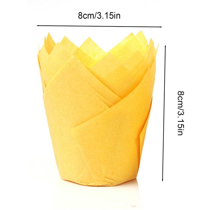 50 шт., вкладыши для обертки для кексов, чехол для маффинов, тюльпанов, бумажный декор для торта, чашки для выпечки