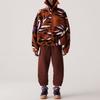 Adidas X Stella McCartney Jacquard Fleece Hooded Jacket With All-Over Print And Thickening Women Outerwear Deep-Brown IK9340