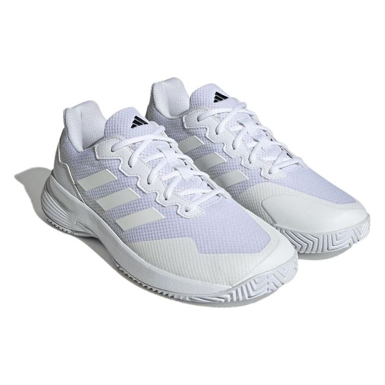 adidas GameCourt 2.0 Белые матовые серебристые мужские кроссовки Cloud-White IG9568