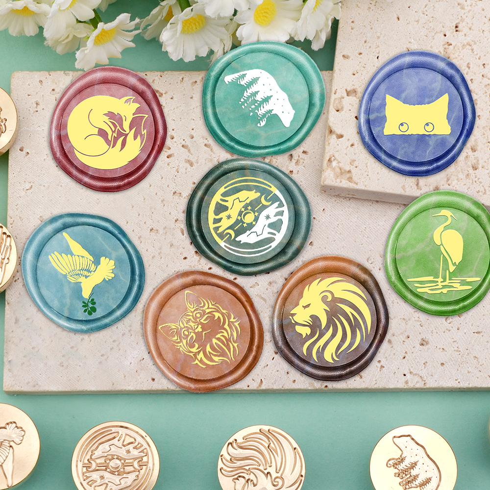 Коллекция животных Сменная головка для восковой печати Латунная головка для опечатывания Только для креативных подарков Конверты Приглашения Открытки