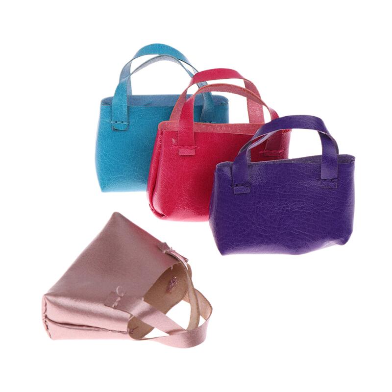 Милая мини-сумка из искусственной кожи, сумка для миниатюрной куклы, игрушки, декор, подарки для детей