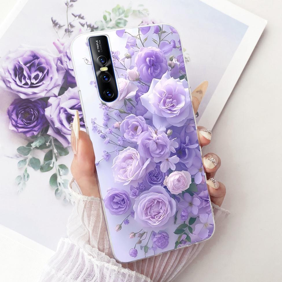 Casing For Vivo V15 Pro Cover Transparent Cute Cat Fashion Butterfly Funny Painted Phone Case For Vivo 1818