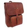 Мужской рюкзак из натуральной кожи, портфель для ноутбука, коричневая винтажная сумка