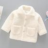 Plush Girls Coat Autumn Winter Lambswool Kids Jacket Fashion Princess Christmas Outerwear Children Clothing