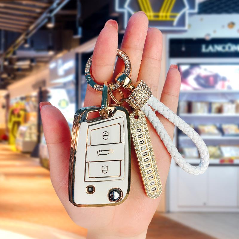 Volkswagen Key Case for Sagitar, Bora, Golf, T-Roc, Tiguan L, Passat, Lavida, Lamando