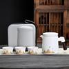 Zhi Shi Qian Li Jiang Shan Ceramic Travel Tea Set - White
