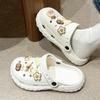Женские и мужские нескользящие шлепанцы из ЭВА на толстой подошве, увеличивающие рост, с перфорацией для ношения на улице, стиль Весна/Лето 2025.