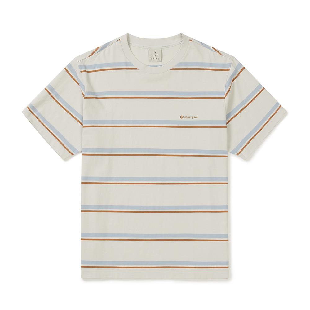 [Snowpeak] Cotton Stripe Short-Sleeve T-Shirt Camel (S25MMFTS49)