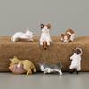 DIY Edge Cat Figurines Cartoon Simulation Cats Miniatures Resin Car Ornament