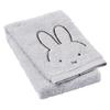 Nishikawa Miffy Face Made with Fluffy Yarn for a Soft and Light Made In Made In TT24160623 Towel, Non-twisted Texture, Japan, Imabari, Gray,
