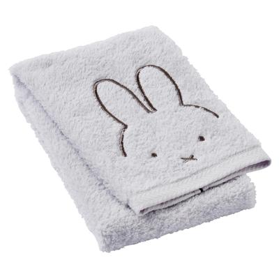 Nishikawa Miffy Лицо из пушистой пряжи для мягкого и легкого сделано в сделано в TT24160623 Полотенце, некрученая текстура, Япония, Имабари, серый,