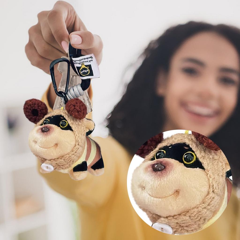 Cute Bee Puppy Bag Pendant Girls Plush Doll Keychain Doll High-end School Bag Pendant