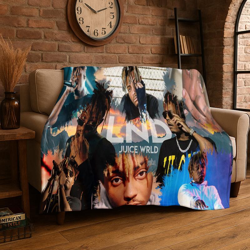 Ретро Juice WRLD 999 Легенда Рэпер Звезда Фланелевое одеяло Мягкое теплое плед для спальни гостиной кровати путешествий кемпинга