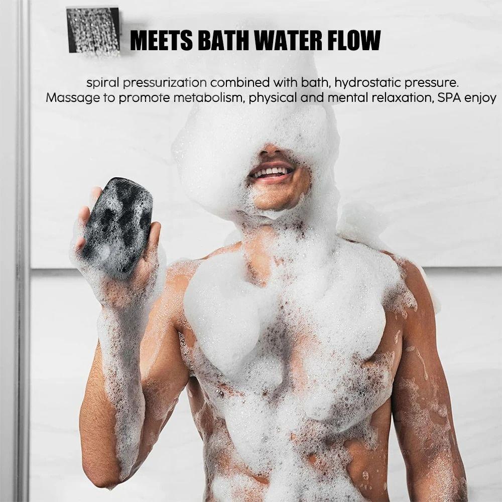 Silicone Exfoliating Brush Rub Back Brush Body Cleansing Scrubber Brush Shower Gentle Massage Bath Brush Bath Supplies