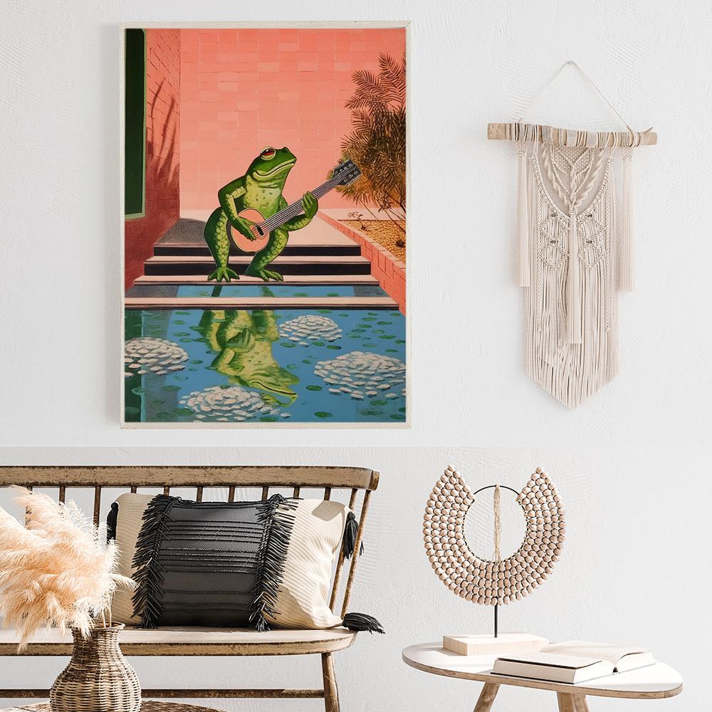 Дэвид Хокни напечатанная лягушка возрастная художественная картина современный плакат выставка ретро абстрактное украшение для дома