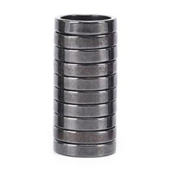 Simple Flat Magnetic Hematite Width Finger Unisex Ring