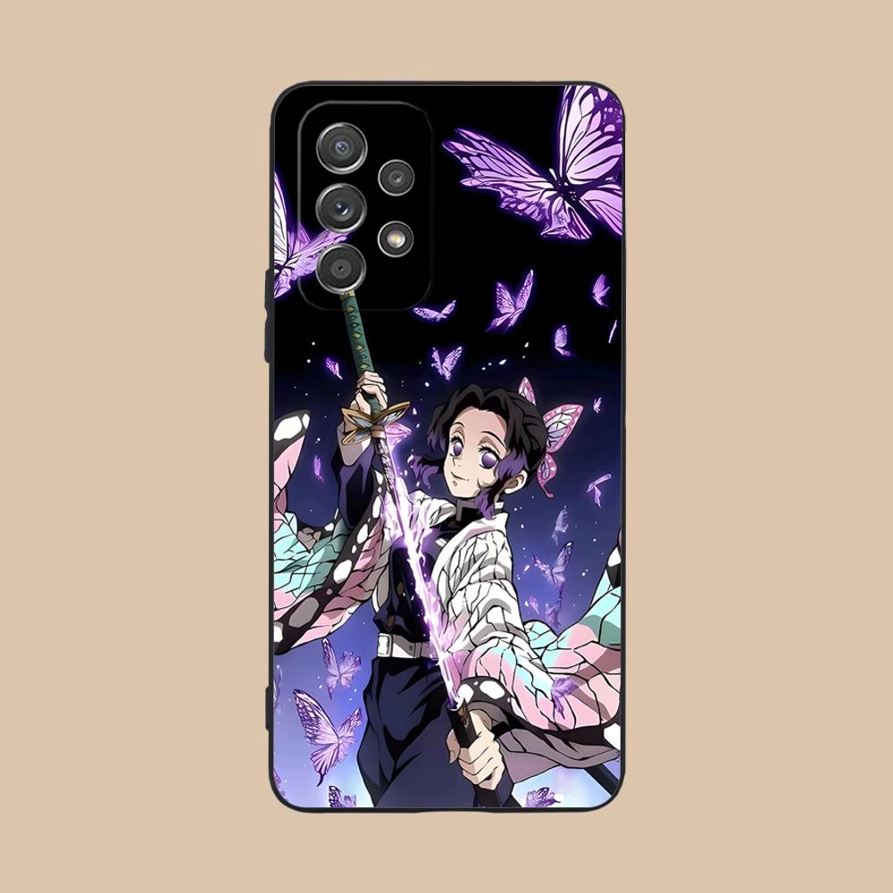 Demon Slayer Shinobu Kocho Phone Case for Samsung Galaxy A73 72 71 70 56 55 54 53 52 36 35 34 23 16 15 5G Colour Protective