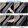 4Pcs Black Rubber Anti-scratch Car Door Sill Scuff Cover - Protector Guards Exterior Decor Accessories