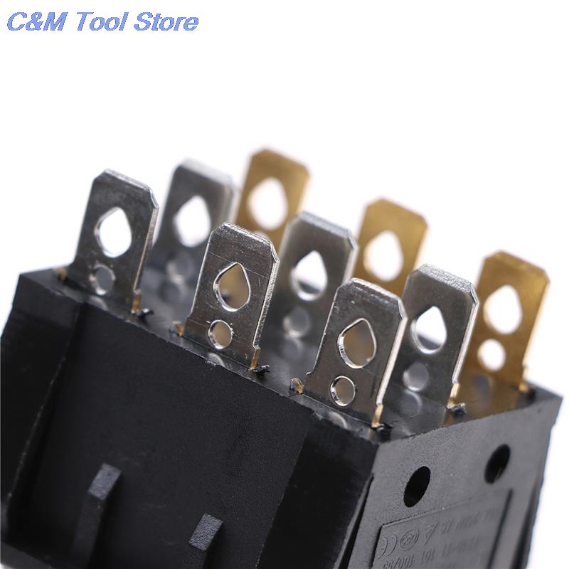 1 шт. 16a/30a 250 В переменного тока 9-контактный клавишный переключатель KCD3 34*40 большой клавишный переключатель Вкл.-Выкл. с красной подсветкой