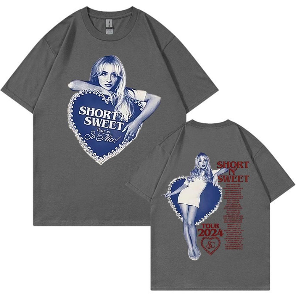 Sabrina Carpenter Short N' Sweet Tour 2024 Graphic T Shirt Men's Women's Clothing Fashion Aesthetics Harajuku Streetwear T-shirt