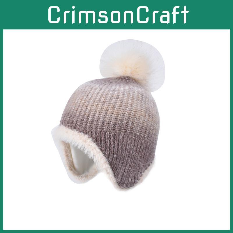 Children Knit Hat With Earmuff Protection For Winter Outdoor Warmth And Style