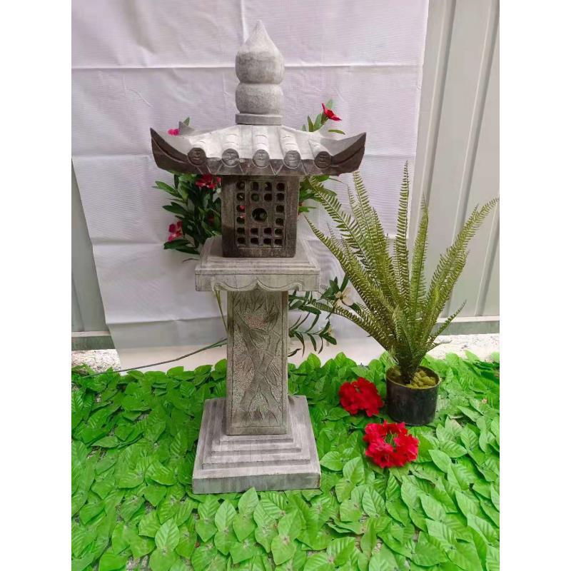 Bluestone Stone Lantern: Zen Landscape Decoration for Gardens and Courtyards