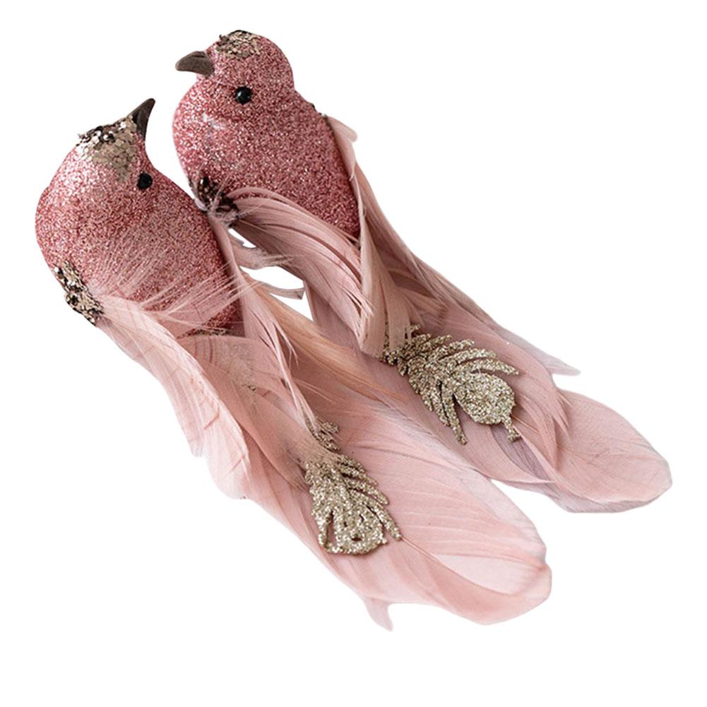 Foam Simulation Feather Bird Artificial Bird Christmas Tree Decoration Bird for Xmas Tree Pendant Home Wedding Decor