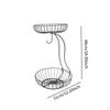 Корзина для фруктов, корзина для овощей на столешницу, двухслойная современная чаша-держатель для продуктов