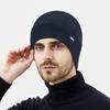 Winter Wool Plush Knitted Hat Men's Outdoor Travel Cycling Cold-Proof Ear Cover Head Wool Hat