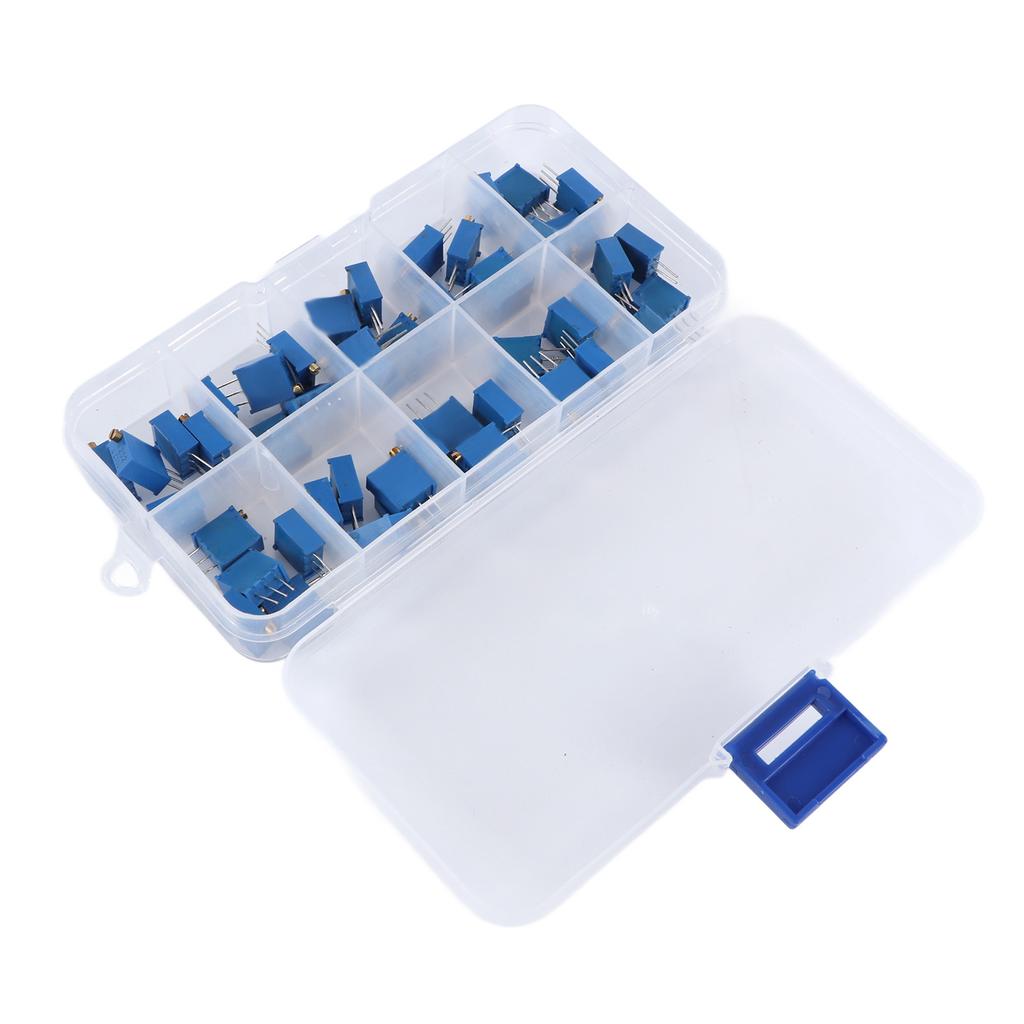 50 шт. 3296 Вт потенциометр регулируемый 500 1K 2K 5K 10K 20K 50K 100K 200K 1M Ом переменный резистор