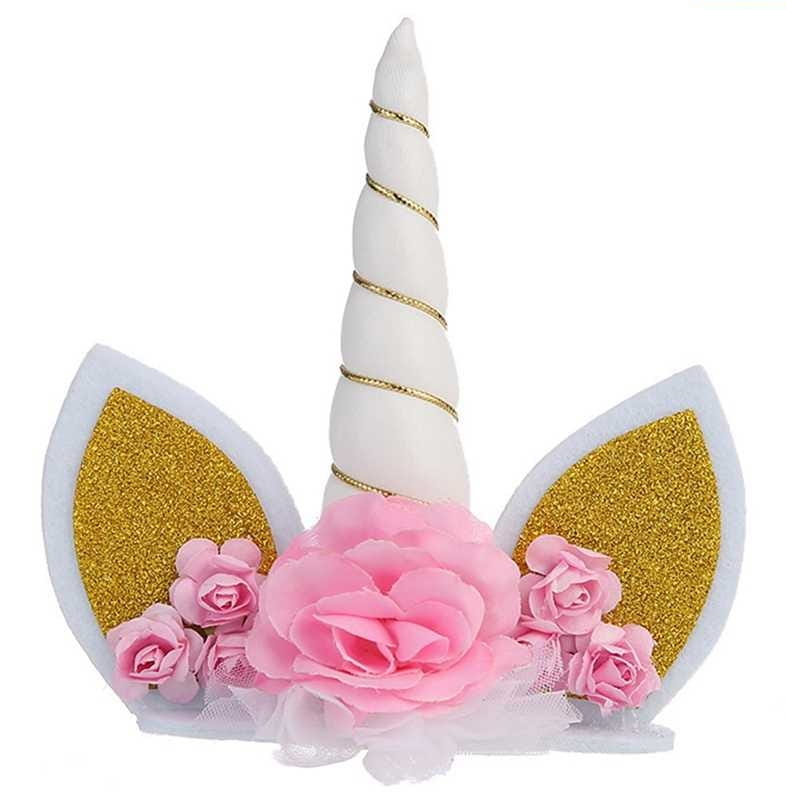 Dekoracja Na Tort Jednorożec Biały Unicorn Stroik