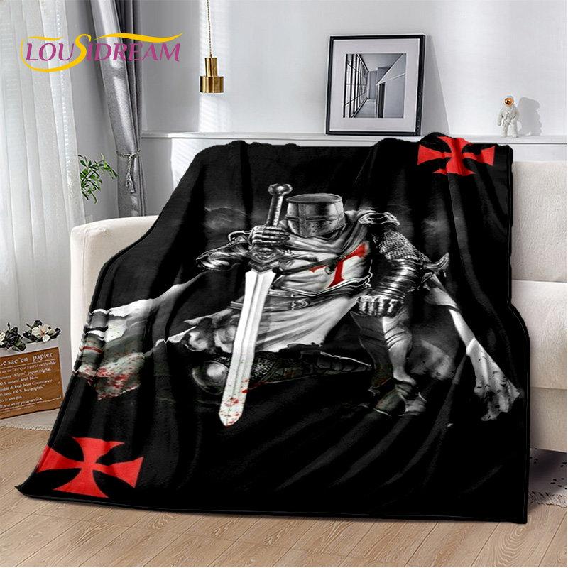 Мягкое плюшевое одеяло Cavalier Knight Templar Crusaders, фланелевое одеяло для гостиной, спальни, кровати, дивана, пикника