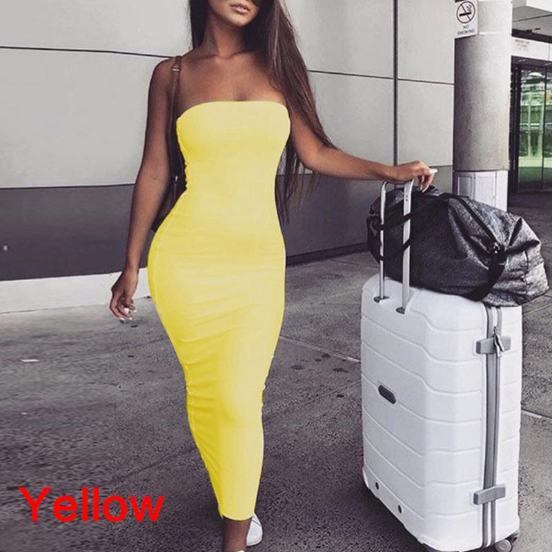 Женское длинное вечернее платье макси без рукавов с открытыми плечами и без бретелек